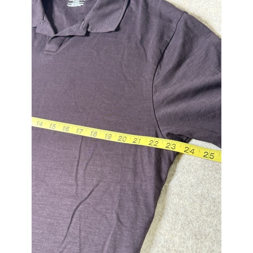 Kenneth Cole Polo Shirt Eggplant Purple XL Short Sleeve Stretch Casual Mens - Picture 7 of 8